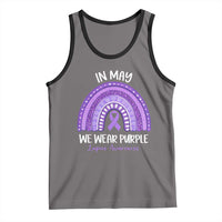 Lupus Awareness Tank Top In May We Wear Purple Ribbon Rainbow