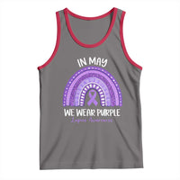 Lupus Awareness Tank Top In May We Wear Purple Ribbon Rainbow