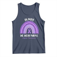 Lupus Awareness Tank Top In May We Wear Purple Ribbon Rainbow