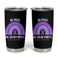 Lupus Awareness Tumbler Cup In May We Wear Purple Ribbon Rainbow