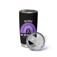 Lupus Awareness Tumbler Cup In May We Wear Purple Ribbon Rainbow