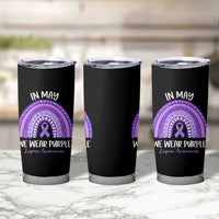 Lupus Awareness Tumbler Cup In May We Wear Purple Ribbon Rainbow
