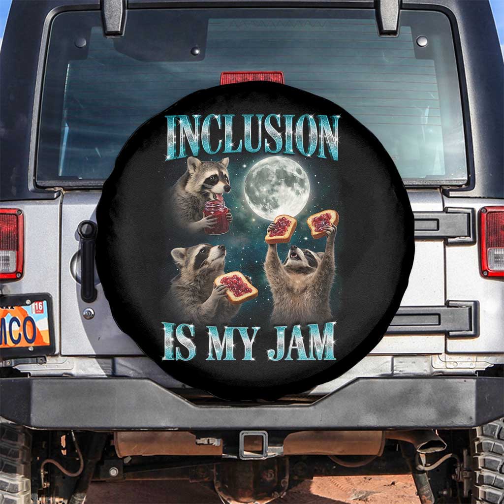 Inclusion Is My Jam Spare Tire Cover Raccoon Meme Neurodiversity SPED Teacher Gift