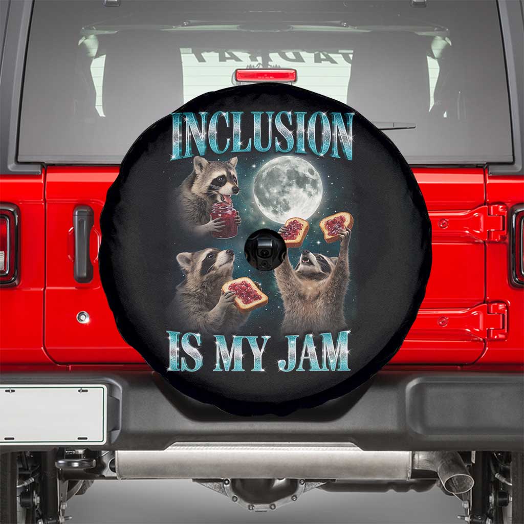 Inclusion Is My Jam Spare Tire Cover Raccoon Meme Neurodiversity SPED Teacher Gift