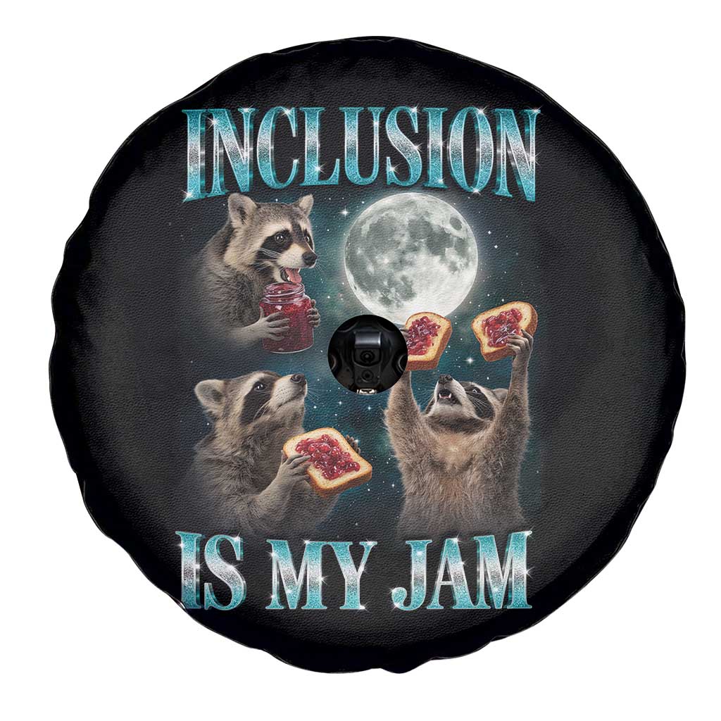Inclusion Is My Jam Spare Tire Cover Raccoon Meme Neurodiversity SPED Teacher Gift