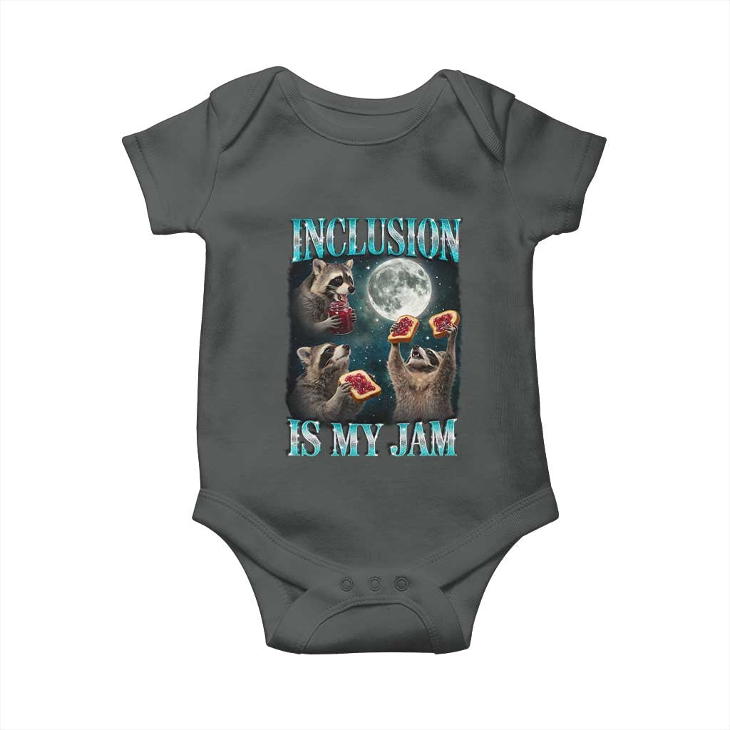 Inclusion Is My Jam Baby Onesie Raccoon Meme Neurodiversity SPED Teacher Gift