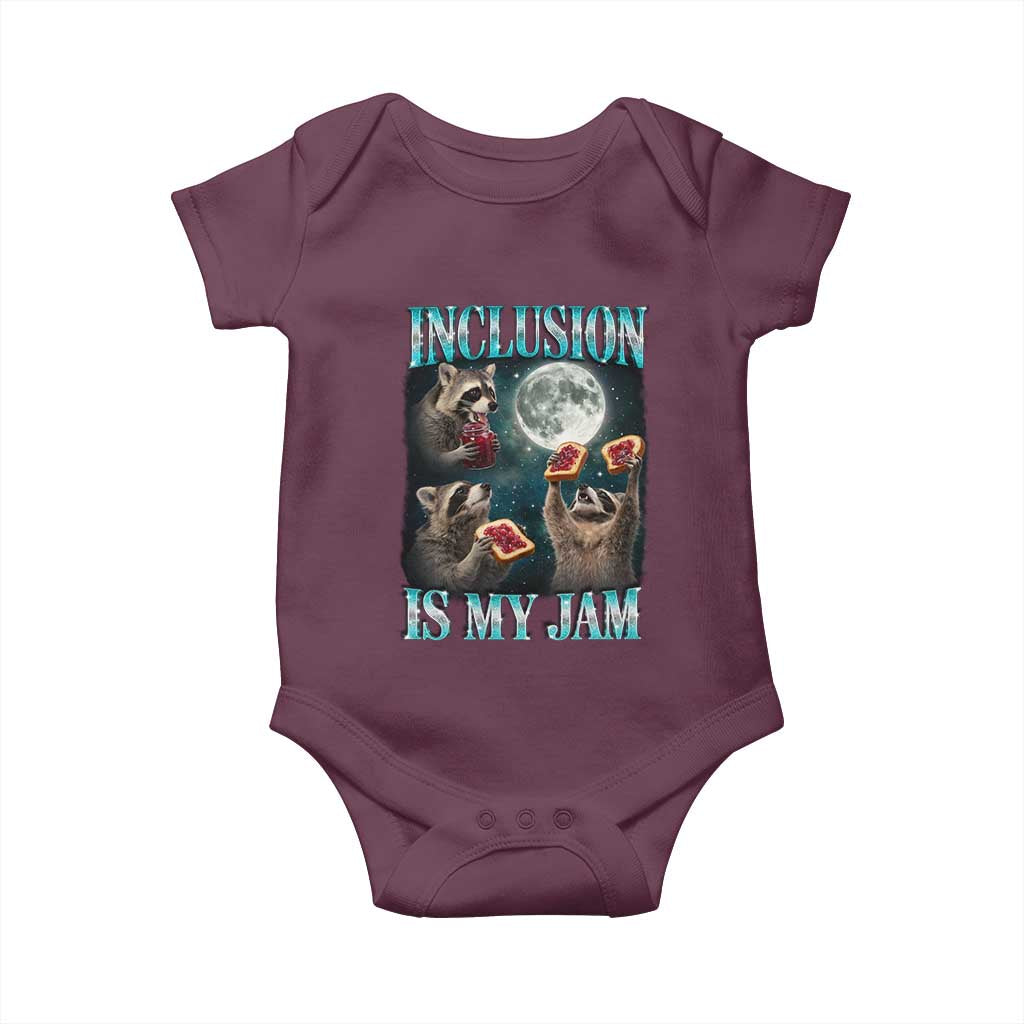 Inclusion Is My Jam Baby Onesie Raccoon Meme Neurodiversity SPED Teacher Gift
