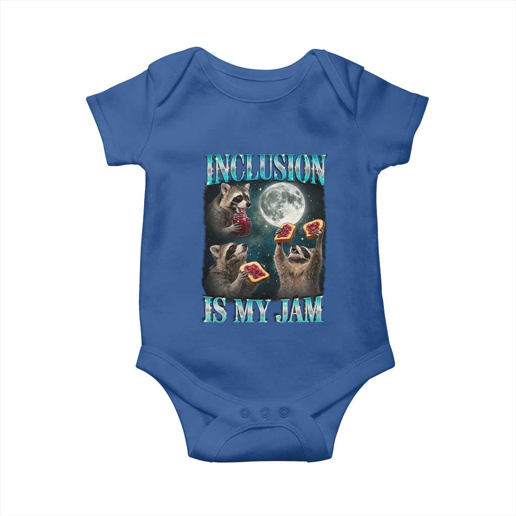 Inclusion Is My Jam Baby Onesie Raccoon Meme Neurodiversity SPED Teacher Gift