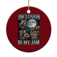 Inclusion Is My Jam Ceramic Ornament Raccoon Meme Neurodiversity SPED Teacher Gift