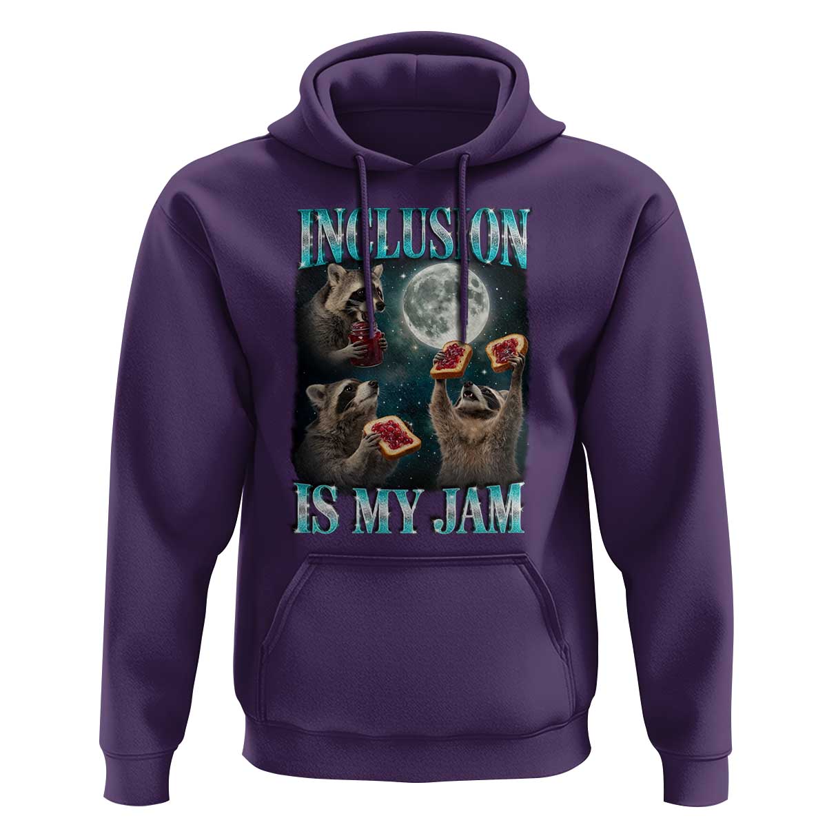 Inclusion Is My Jam Hoodie Raccoon Meme Neurodiversity SPED Teacher Gift
