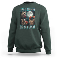 Inclusion Is My Jam Sweatshirt Raccoon Meme Neurodiversity SPED Teacher Gift