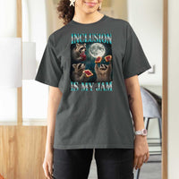 Inclusion Is My Jam T Shirt For Women Raccoon Meme Neurodiversity SPED Teacher Gift