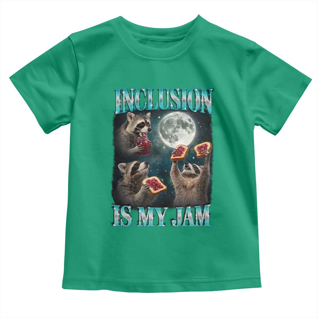 Inclusion Is My Jam Toddler T Shirt Raccoon Meme Neurodiversity SPED Teacher Gift