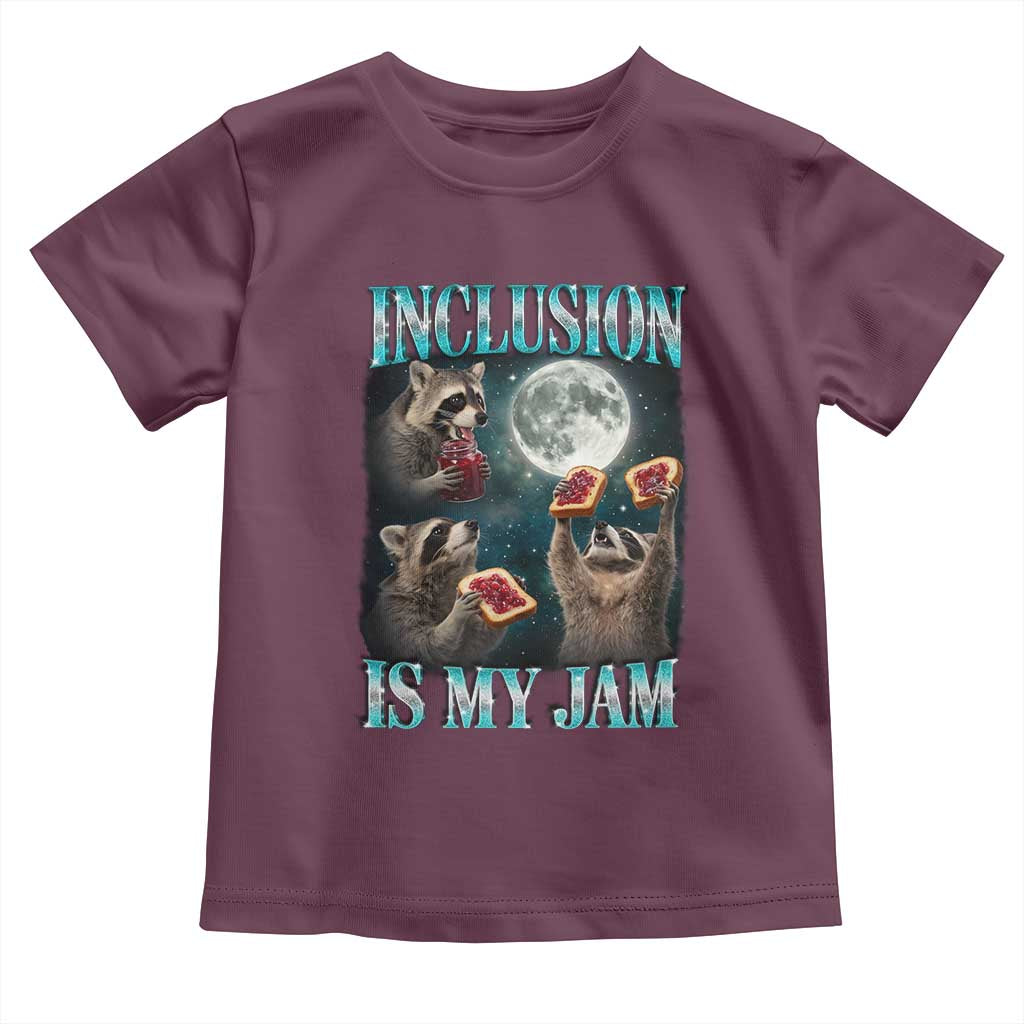 Inclusion Is My Jam Toddler T Shirt Raccoon Meme Neurodiversity SPED Teacher Gift