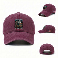 Inclusion Is My Jam Washed Cotton Baseball Cap Raccoon Meme Neurodiversity SPED Teacher Gift