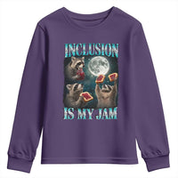 Inclusion Is My Jam Youth Sweatshirt Raccoon Meme Neurodiversity SPED Teacher Gift