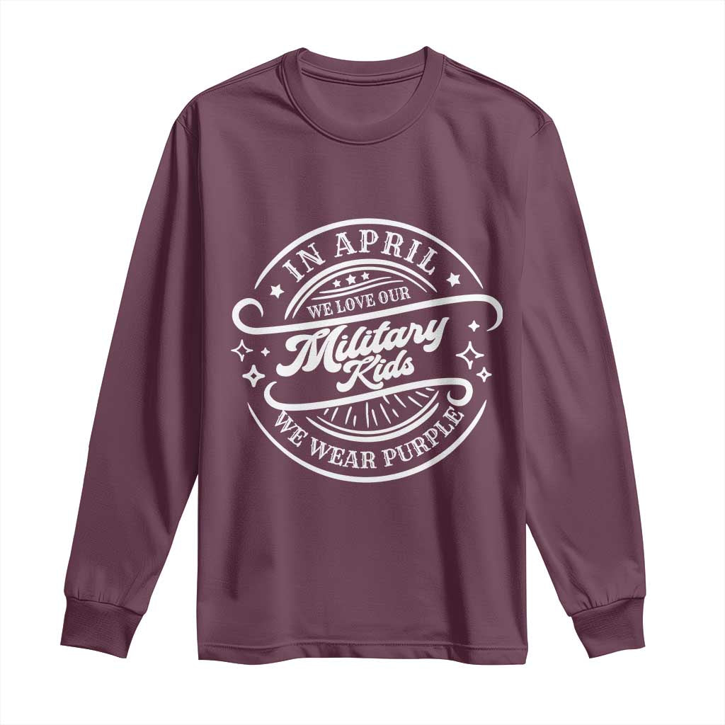 Purple Up For Military Kids Long Sleeve Shirt Military Children Month