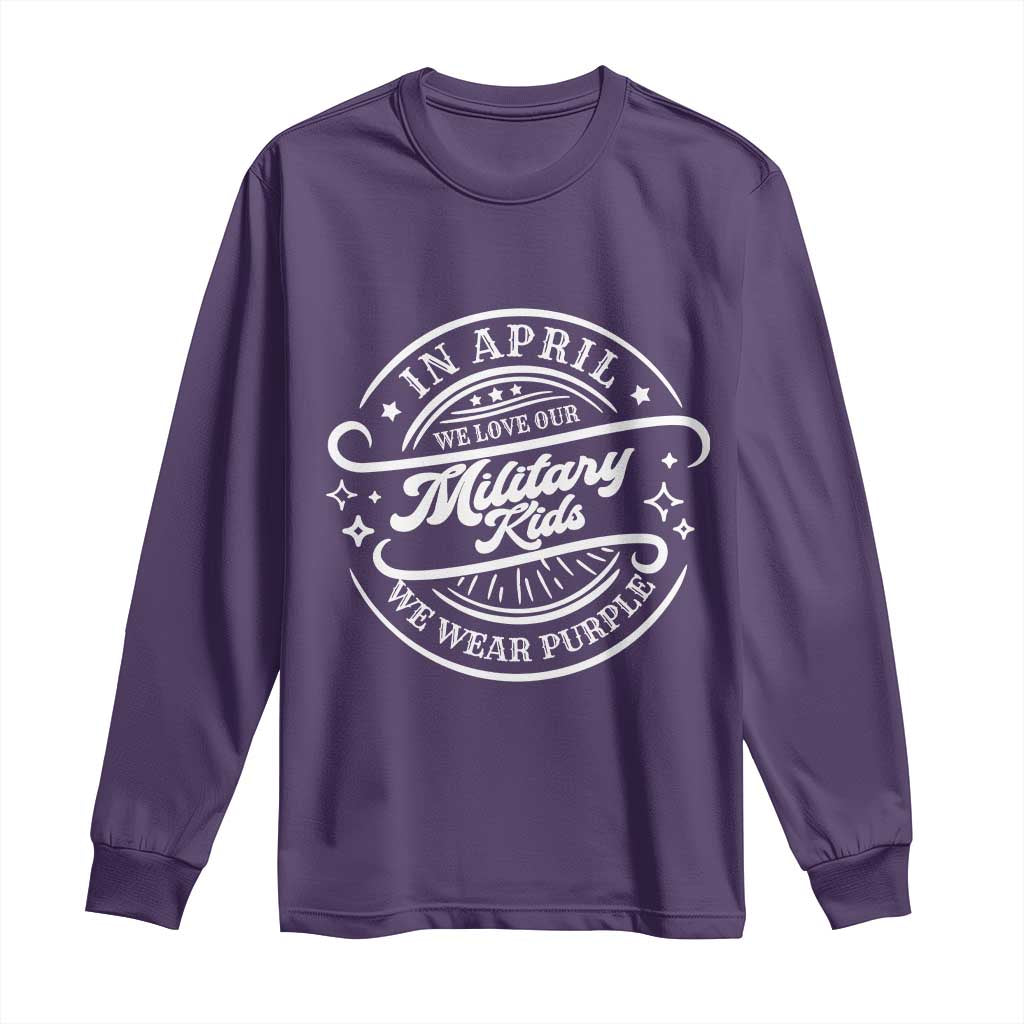 Purple Up For Military Kids Long Sleeve Shirt Military Children Month