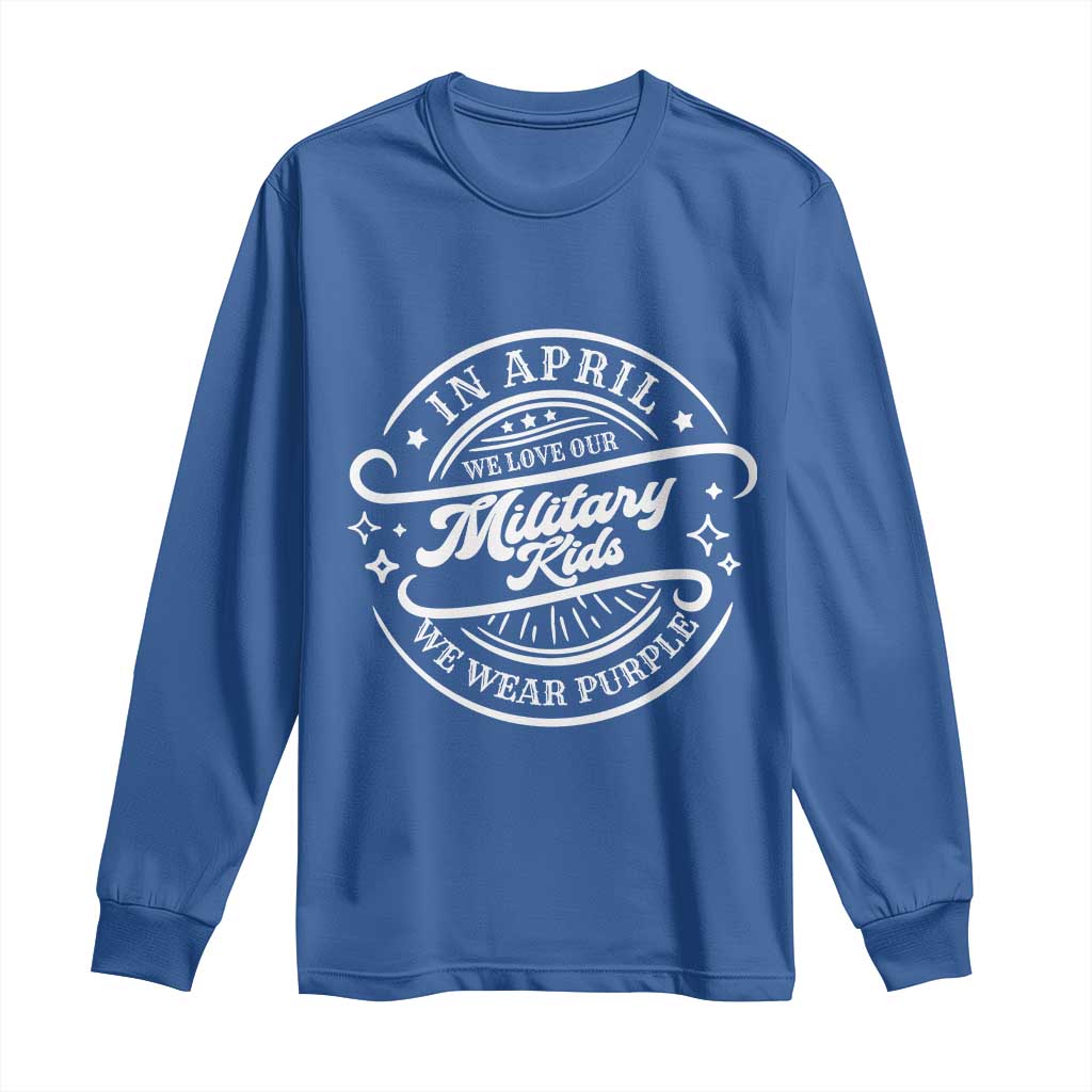 Purple Up For Military Kids Long Sleeve Shirt Military Children Month