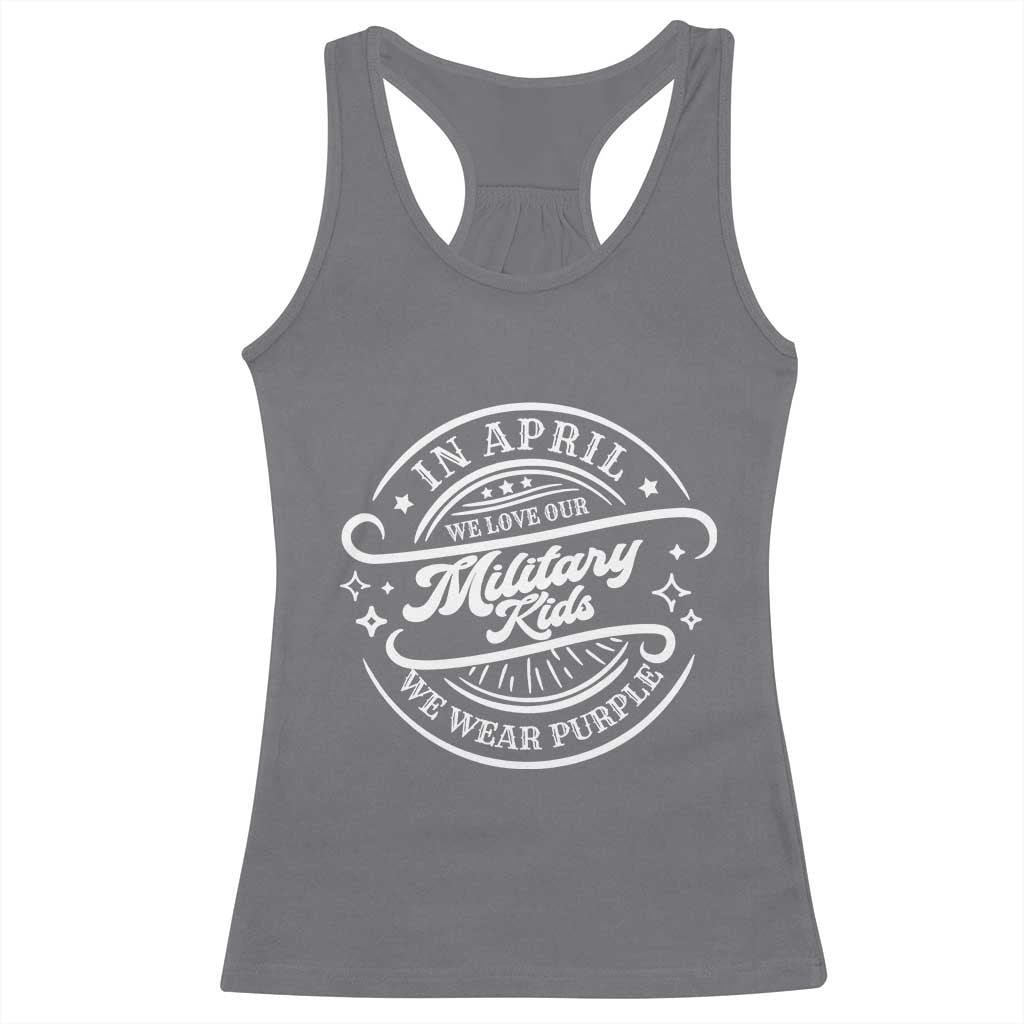 Purple Up For Military Kids Racerback Tank Top Military Children Month