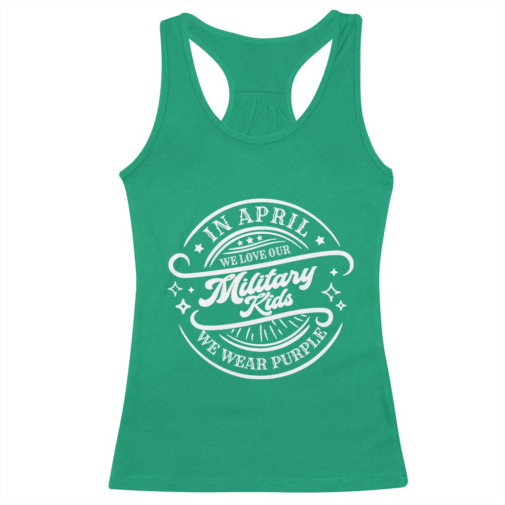 Purple Up For Military Kids Racerback Tank Top Military Children Month
