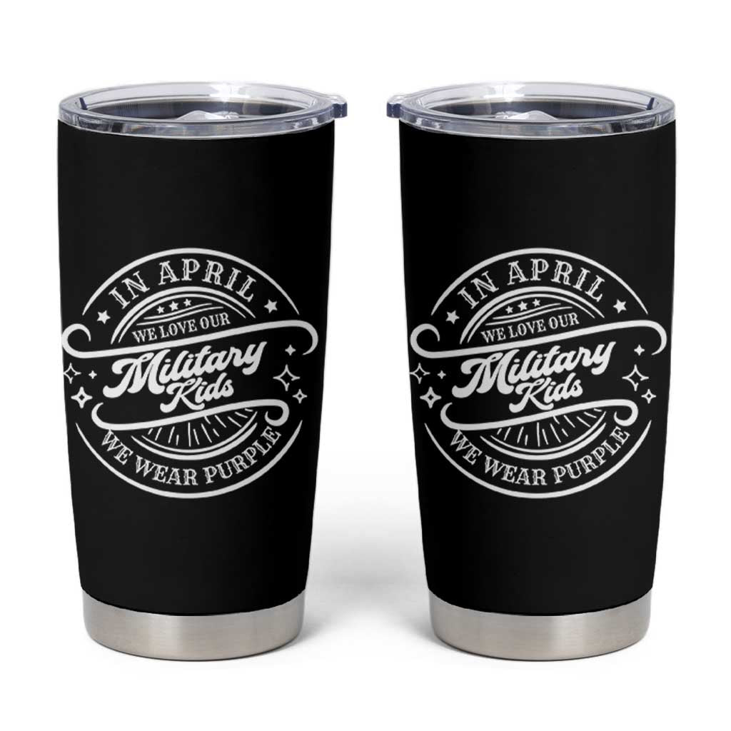 Purple Up For Military Kids Tumbler Cup Military Children Month