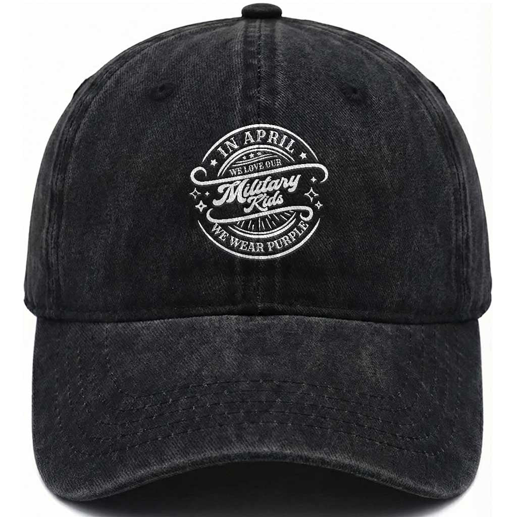 Purple Up For Military Kids Washed Cotton Baseball Cap Military Children Month