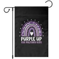 Purple Up For Military Kids Garden Flag Month Of Military Child Army Rainbow