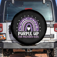 Purple Up For Military Kids Spare Tire Cover Month Of Military Child Army Rainbow