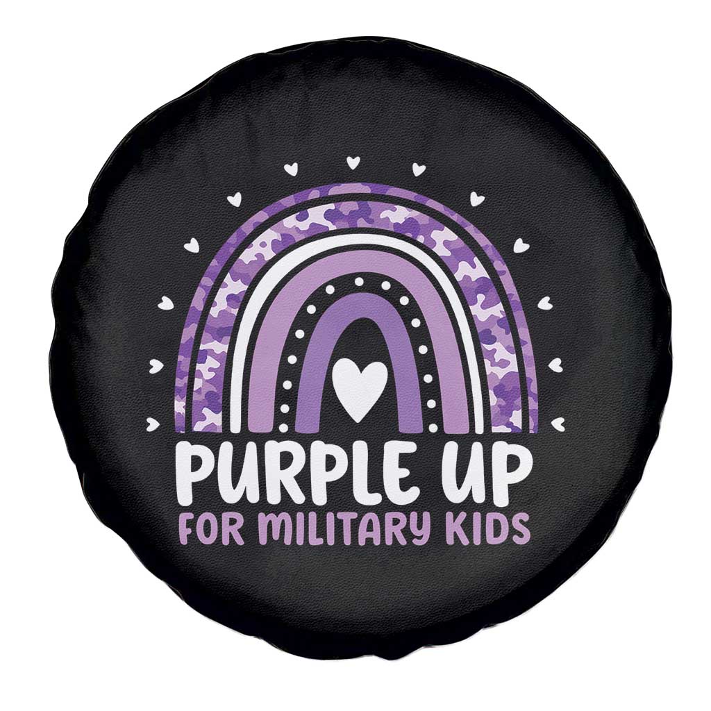 Purple Up For Military Kids Spare Tire Cover Month Of Military Child Army Rainbow