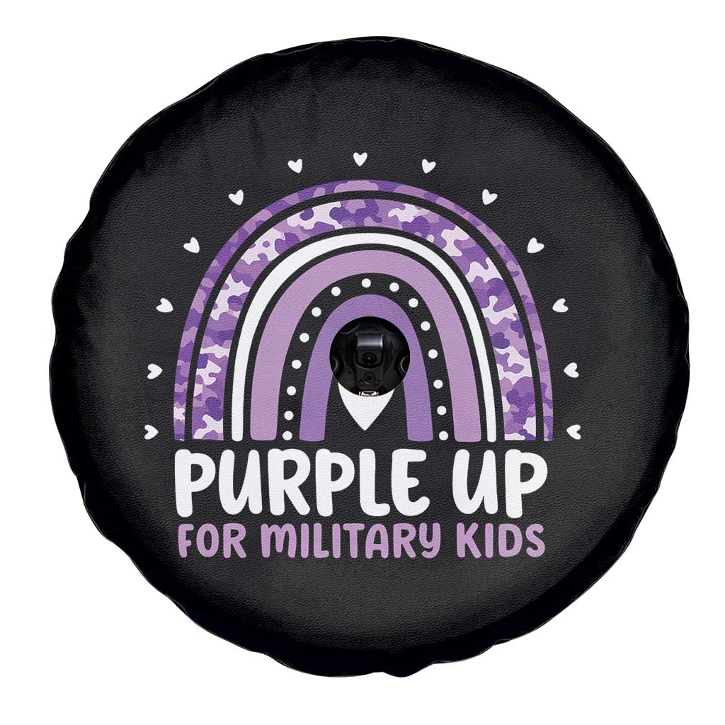 Purple Up For Military Kids Spare Tire Cover Month Of Military Child Army Rainbow