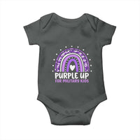 Purple Up For Military Kids Baby Onesie Month Of Military Child Army Rainbow