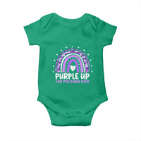 Purple Up For Military Kids Baby Onesie Month Of Military Child Army Rainbow