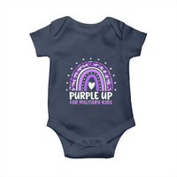 Purple Up For Military Kids Baby Onesie Month Of Military Child Army Rainbow