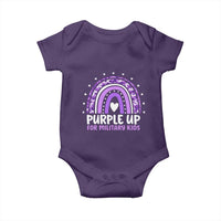Purple Up For Military Kids Baby Onesie Month Of Military Child Army Rainbow
