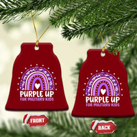Purple Up For Military Kids Ceramic Ornament Month Of Military Child Army Rainbow