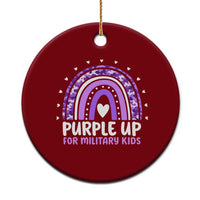 Purple Up For Military Kids Ceramic Ornament Month Of Military Child Army Rainbow