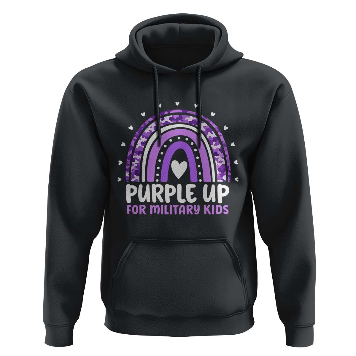 Purple Up For Military Kids Hoodie Month Of Military Child Army Rainbow