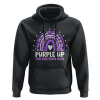 Purple Up For Military Kids Hoodie Month Of Military Child Army Rainbow
