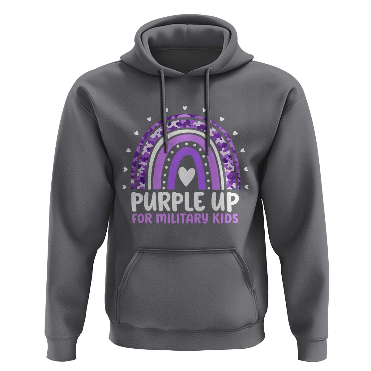 Purple Up For Military Kids Hoodie Month Of Military Child Army Rainbow