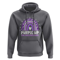 Purple Up For Military Kids Hoodie Month Of Military Child Army Rainbow