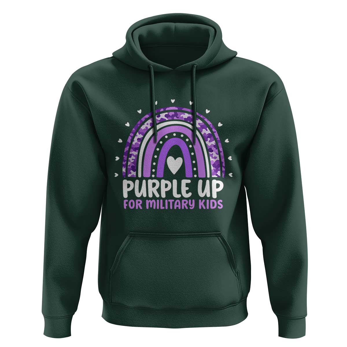 Purple Up For Military Kids Hoodie Month Of Military Child Army Rainbow