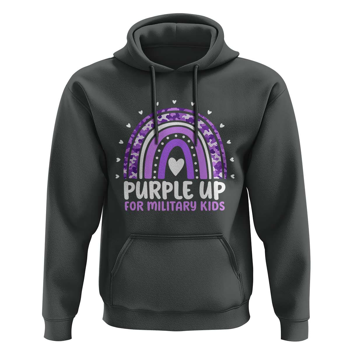 Purple Up For Military Kids Hoodie Month Of Military Child Army Rainbow