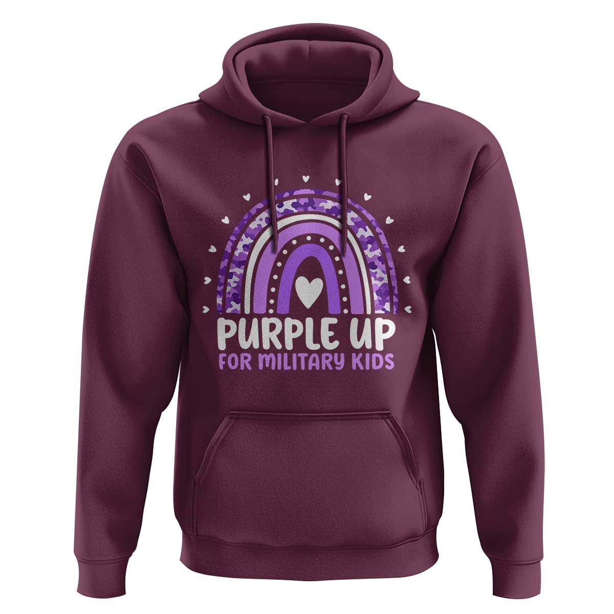Purple Up For Military Kids Hoodie Month Of Military Child Army Rainbow