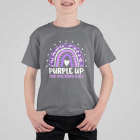 Purple Up For Military Kids T Shirt For Kid Month Of Military Child Army Rainbow