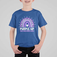 Purple Up For Military Kids T Shirt For Kid Month Of Military Child Army Rainbow