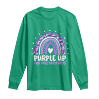 Purple Up For Military Kids Long Sleeve Shirt Month Of Military Child Army Rainbow