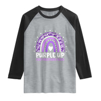 Purple Up For Military Kids Raglan Shirt Month Of Military Child Army Rainbow