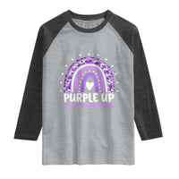 Purple Up For Military Kids Raglan Shirt Month Of Military Child Army Rainbow