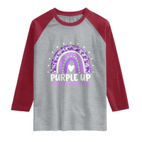 Purple Up For Military Kids Raglan Shirt Month Of Military Child Army Rainbow